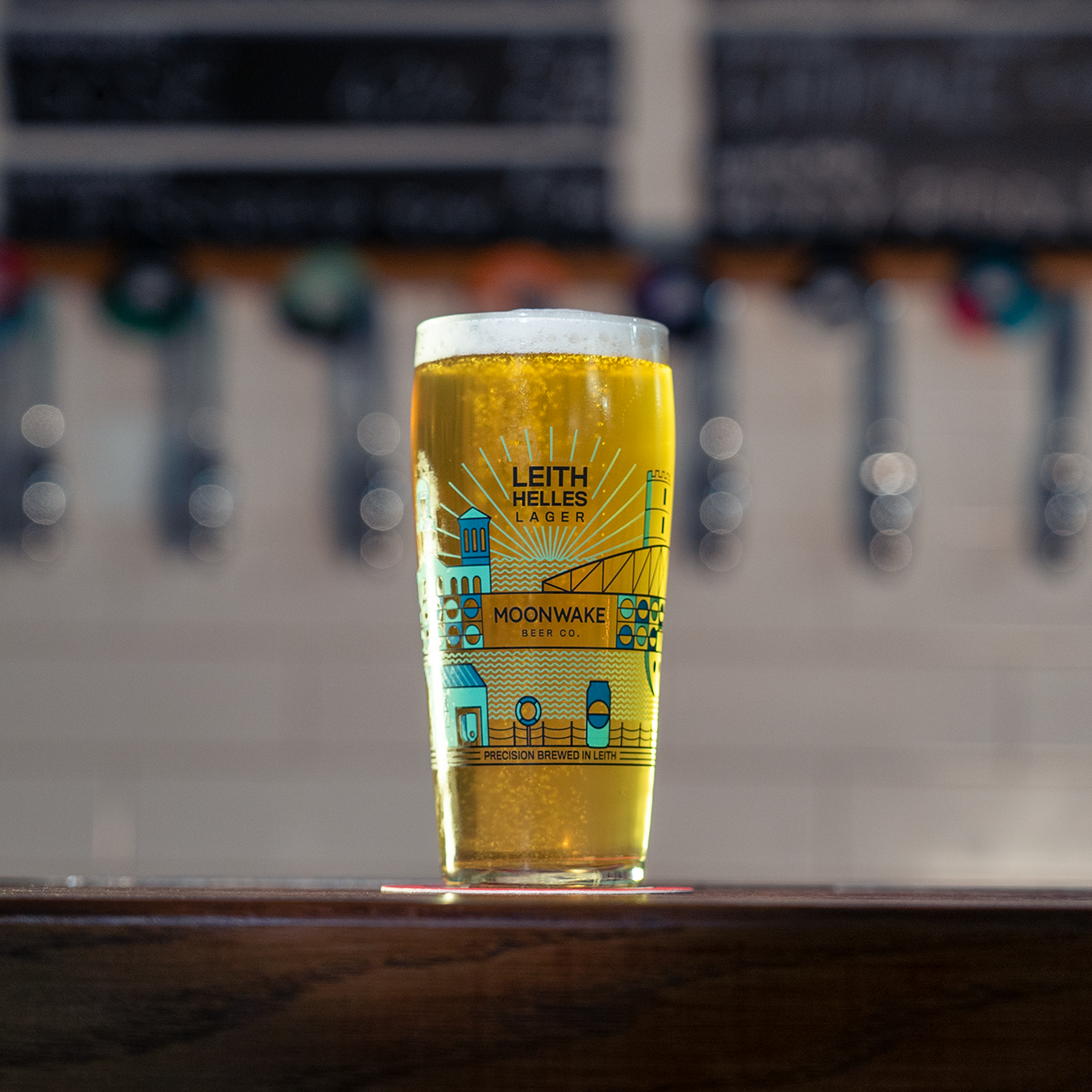 LEITH HELLES LAGER PINT GLASS – Moonwake Beer Co