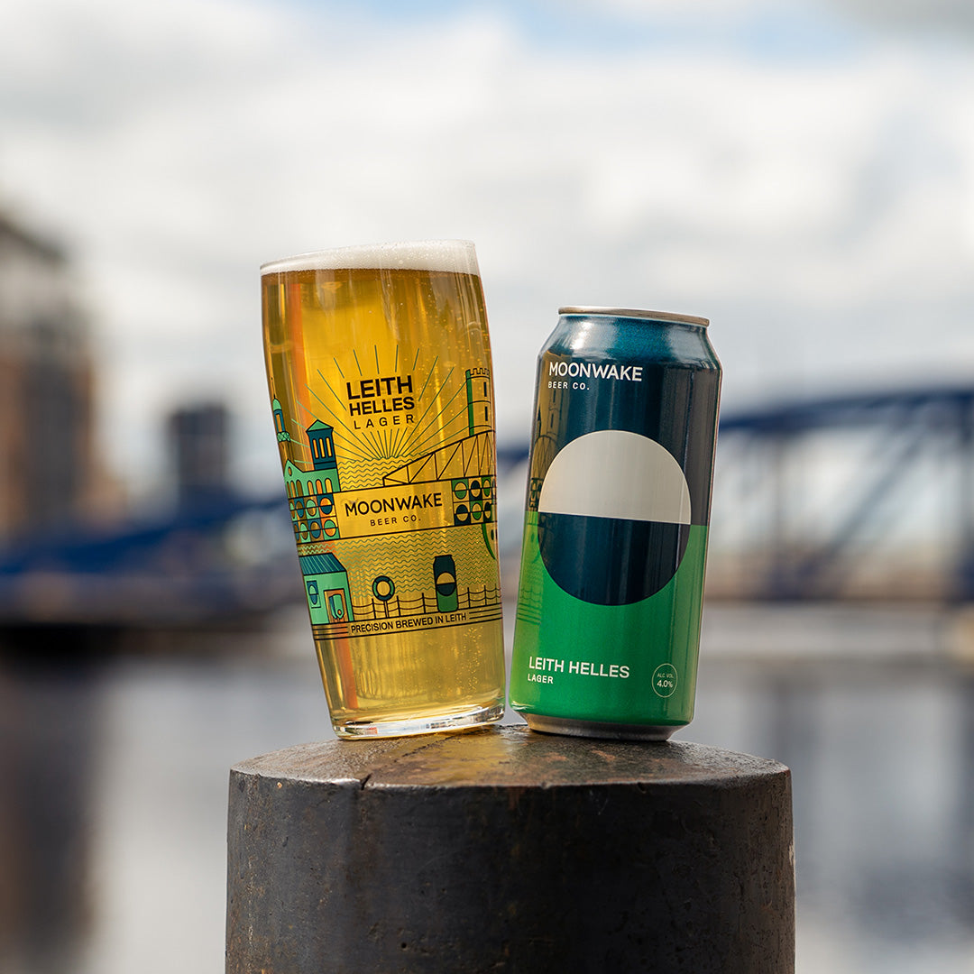 10 LEITH HELLES LAGER + PINT GLASS